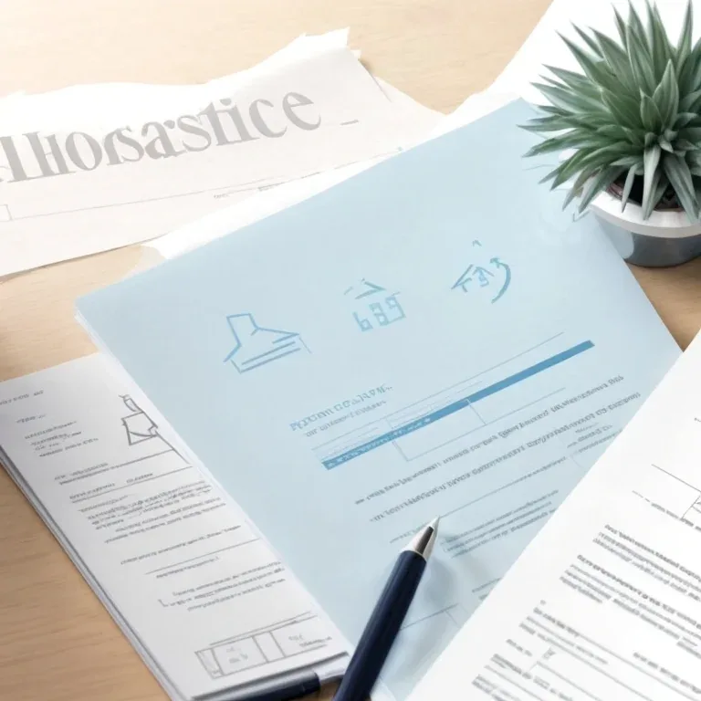 Ordner mit Immobiliendokumenten und Checkliste